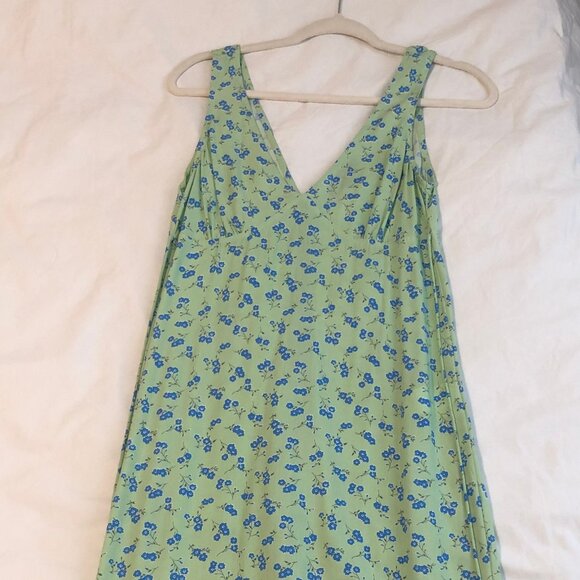 Motel Rocks Lisheva Midi Dress in Lime Floral Small - Picture 5 of 9